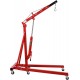 2 Ton(4000lbs) Folding Engine Hoist Cherry Picker, Shop Crane Hoist Lifter, Heavy Duty Steel with 6 Iron Caster Wheels (Red)