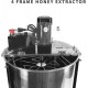 Electric Honey Extractor 8 Frame Rack(only 4 Deep Frames), Stainless Steel, Powered Honeycomb Drum Spinner BEE-V004E