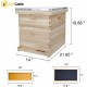 8 Frame Langstroth Bee Hive, Beehive Starter Kit for Beginners with Beehive Frames and Waxed Foundation (1 Deep Box & 1 Medium Box)