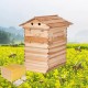 Bee Hives Boxes and Frames Starter Kit 7Pcs Automatic Wooden Beehive House, Auto Honey Hive Beehive Frames, Beekeeping Wooden House Beehive Boxes for Beekeepers