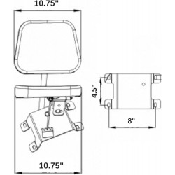 Buddy Seat for Kubota M7040 M8540 M9540 Tractor - Instructional Seat