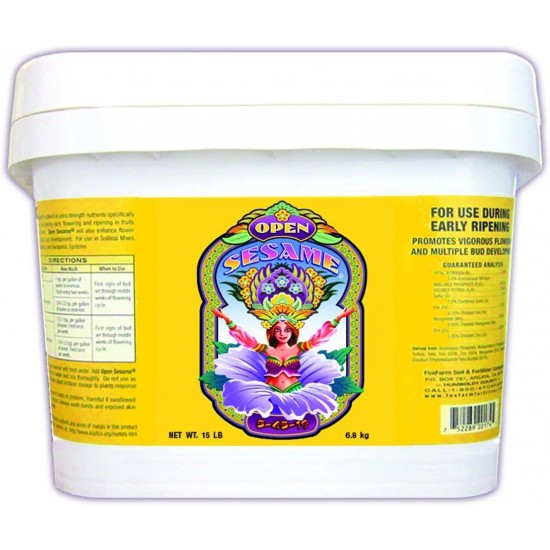 FoxFarm FX14034 Open Sesame Soluble Nutrients, 15 Pound Clear