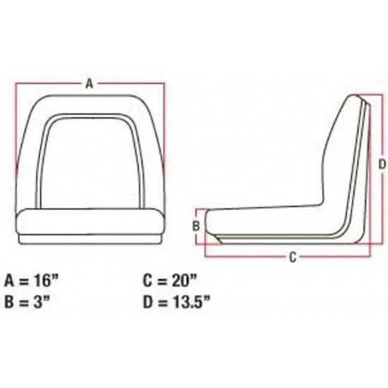 Seat VLD1590 Fits Massey Ferguson 1020 1030