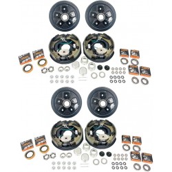 2-Pack Pro 3,500 lbs. Trailer Axle Self Adjusting Electric Brake Kit 5-4.5 Bolt Circle