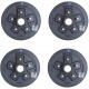 2-Pack Pro 3,500 lbs. Trailer Axle Self Adjusting Electric Brake Kit 5-4.5 Bolt Circle