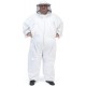 410P Big and Tall Polycotton Beekeeping Suit with Round Veil, 4XL, Arctic White