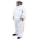 410P Big and Tall Polycotton Beekeeping Suit with Round Veil, 4XL, Arctic White