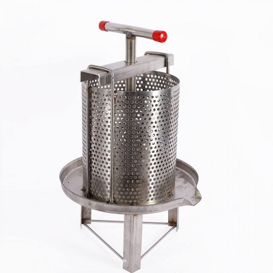 Honey Press Extractor Stainless Steel Household Manual Honey Press Press Beekeeping Tool Diameter 24cm