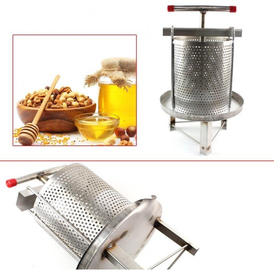 Universal Household Manual Bee Honey Press Presser Wax Machine for Beekeeping Agriculture Vertical Stripe Silver (60cm/23.6'')