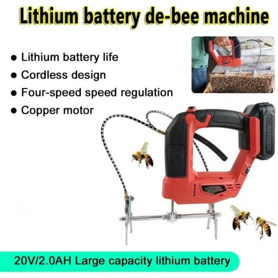 Electric Bee Remover Brushless Handheld Electric Bee Shaker Rechargeable Beehive Frame Shaking Machine, Bee Hive King Box Beekeeping Equipment