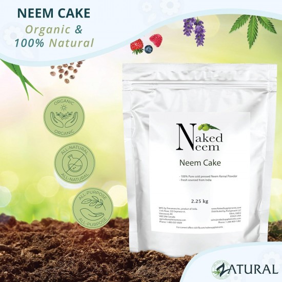 Neem Cake All-Natural Fertilizer (3 Sizes) Organic Gardening (40 lb)