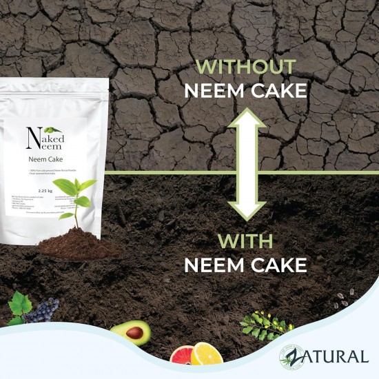 Neem Cake All-Natural Fertilizer (3 Sizes) Organic Gardening (40 lb)