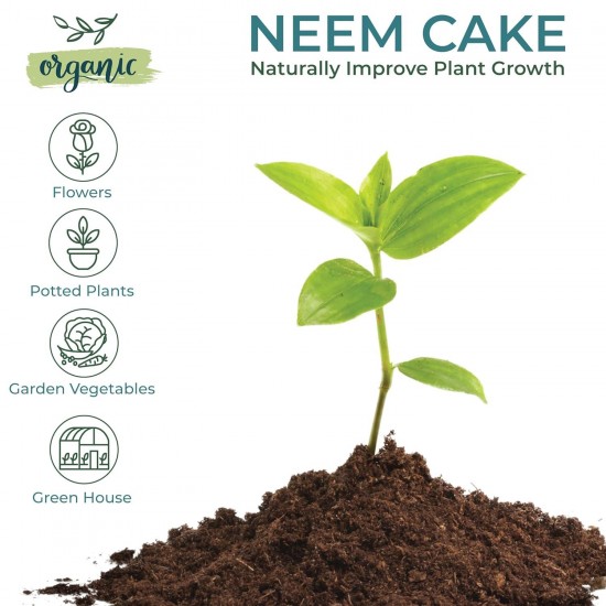 Neem Cake All-Natural Fertilizer (3 Sizes) Organic Gardening (40 lb)