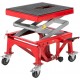 300LBS Motorcycle Dirt Bike ATV Motorcycle Bike Scissor Jack Lifts Hoist Mini Crank Hydraulic Foot Operated Lift, Red