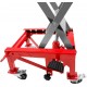 300LBS Motorcycle Dirt Bike ATV Motorcycle Bike Scissor Jack Lifts Hoist Mini Crank Hydraulic Foot Operated Lift, Red