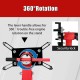 Engine Stand, 3000lbs Capacity Engine Motor Stand with 360 Degree Rotating Head, Heavy-Duty Foldable Engine Lift Stand with 6 Wheels, 4 Adjustable Arms, Red