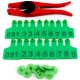 Numbered Farm Livestock Ear Tags for Cow Pig Sheep Cattle Identification Plastic TPU Precision Ear Stud Card Labels for Farm Animals (Customized) with 1 PC Plier Applicator (Green, 1000 PCS)