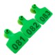 Numbered Farm Livestock Ear Tags for Cow Pig Sheep Cattle Identification Plastic TPU Precision Ear Stud Card Labels for Farm Animals (Customized) with 1 PC Plier Applicator (Green, 1000 PCS)