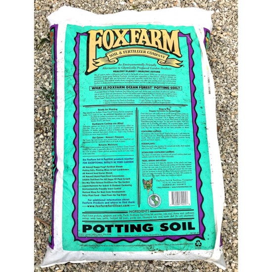 FX14053 Ocean Forest PH Organic Garden Potting Soil Blend Mix for Containerized Plants, Flowers, and Vegetables, 12 Quart Bag (10 Pack)