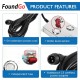 Ultrasonic Fog Maker Fogger Machine Air Humidifier Mist Maker for Pond with Buoy/400W Power Adapter/12 Replacement Discs (12 heads)