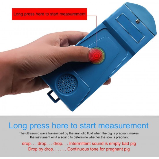 Portable Veterinary Ultrasound Scanner, Handheld Type Diagnostic Pregnancy Tester, Waterproof Probe, for Farm Mammals Cattle Sheep Horses Swine