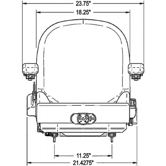 ProRide Suspension Seat Fits John Deere Zero Turn Mowers & More - AUC11927 - SAME DAY  - 1 YEAR WARRANTY