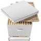 Beginner Beehive Kit, Fully Assembled and Painted Starter Set with Hive Body & 10 Frames, White