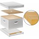 Beginner Beehive Kit, Fully Assembled and Painted Starter Set with Hive Body & 10 Frames, White