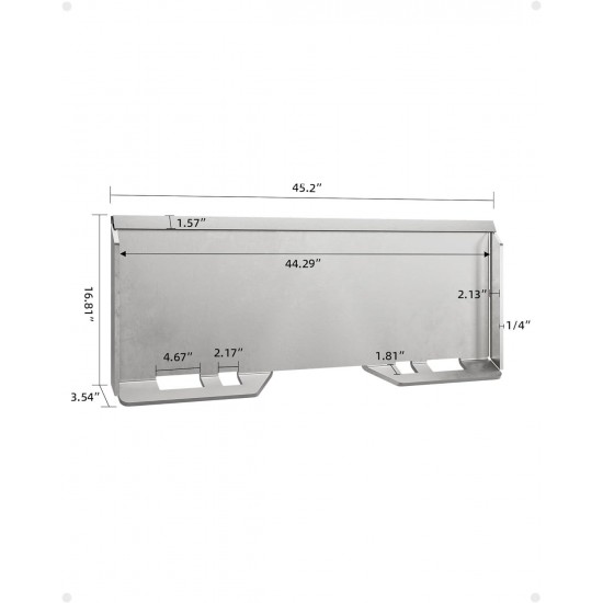 1/4 Skid Steer Mount Plate, [Sturdy & Durable] [Easy to Install] Steel Quick Tach Attachment Loader Plate, [Wide Application] Thick Skid Steer Attachment Plate Fits Kubota, Bobcat, Tractors