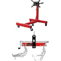 Bundle of BIG RED AT37912 Torin Steel Rotating Engine Stand :3/4 Ton (1,500 lb) + BIG RED T32100 Torin Engine Hoist Shop Crane Accessory: Steel 3 Position Engine Leveler, 3/4 Ton (1,500 lb)