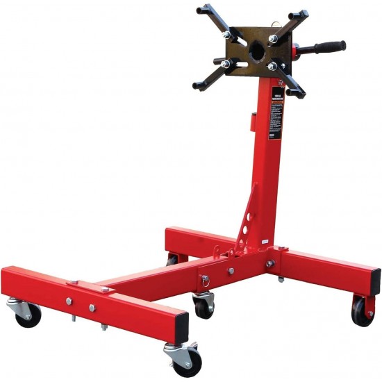 Bundle of BIG RED AT37912 Torin Steel Rotating Engine Stand :3/4 Ton (1,500 lb) + BIG RED T32100 Torin Engine Hoist Shop Crane Accessory: Steel 3 Position Engine Leveler, 3/4 Ton (1,500 lb)