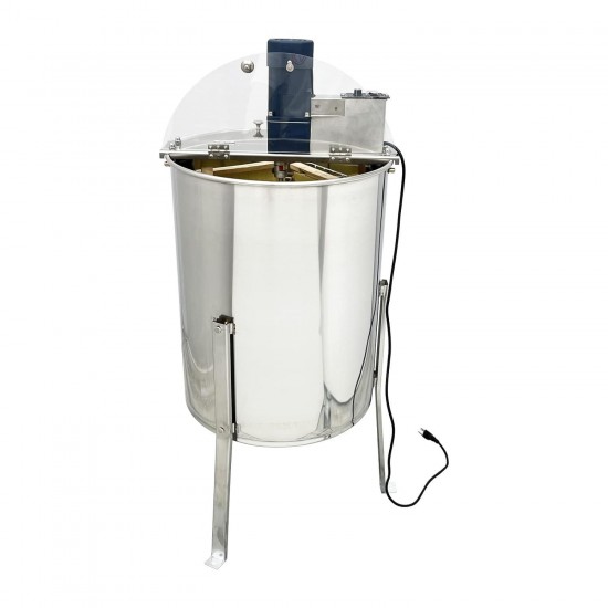 Electric Honey Extractor 3 Frame Stainless Steel 110V Honey Motorized Separator Beekeeping Equipment, Powered Bee Honeycomb Drum Spinner