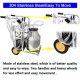 Electric Milking Machine Oil- Vacuum Pump Milker with 25L 304 Stainless Steel Bucket Cow Goat Milker Milking Machine for Cow Goat with 3 Cleaning Brushes Milking Equipment