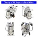 Electric Milking Machine Oil- Vacuum Pump Milker with 25L 304 Stainless Steel Bucket Cow Goat Milker Milking Machine for Cow Goat with 3 Cleaning Brushes Milking Equipment