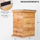 Complete Langstroth 10 Frame Bee Hive Beeswax Coated with Built-in Top Vents, 2 Deep Boxes and 1 Medium Box Beehive Kit, BEE-HV04C