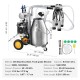 Electric Cow Milking Machine, 6.6 Gal / 25 L 304 Stainless Steel Bucket, Automatic Pulsation Vacuum Milker, Portable Milker with Food-Grade Silicone Cups and Tubes, Adjustable Pressure