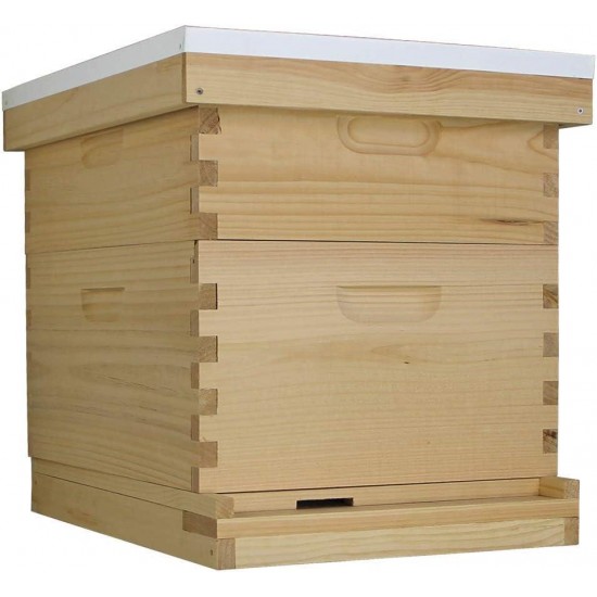 Amish Made in USA Starter Bee Hive Complete for Honey with Frames and Foundations 10 Frame