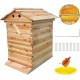 Hive Flows Beehive Kit,Wooden Beekeeping House Beehive Boxes with 7 PCS Auto Bee Hive Frame for Beginning Professional Beekeepers