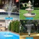 Solar Water Fountain Pump, 45W Solar Fountain Pump Kit with 450GPH Flow Rate, 7 Nozzles, PVC Tubing Solar Powered Water Pump for Outdoor Fountains, Ponds, Pools, Fish Tank, Garden, Backyard