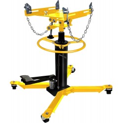 Hydraulic Telescopic Transmission Jack 2 Stage 1660lbs Jack Stands, Floor Jack Car Jack with Pedal 360° Swivel Wheel Adjustable Height Hydraulic Jack for Car Lift 0.75 Ton (Yellow)