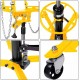 Hydraulic Telescopic Transmission Jack 2 Stage 1660lbs Jack Stands, Floor Jack Car Jack with Pedal 360° Swivel Wheel Adjustable Height Hydraulic Jack for Car Lift 0.75 Ton (Yellow)