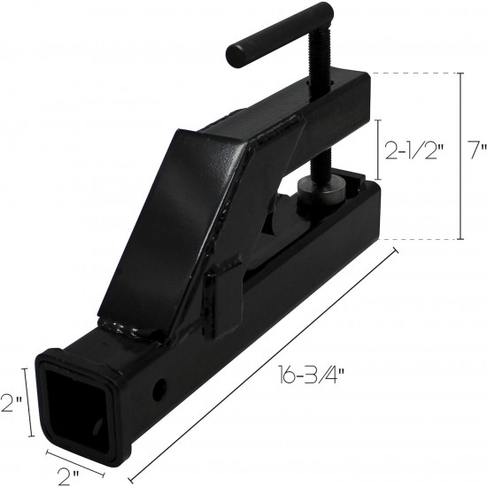 Tractor Bucket Forks 43 4000 Lbs Max, Clamp On Pallet Forks & Extreme Max 5001.1369 Clamp-On Tractor Bucket Hitch Receiver Adapter - 2