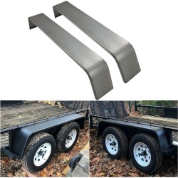 Heavy Duty Unpainted Steel Diamond Fenders Tread Plate Tandem Axle Trailer 10-1/4x72-7/8x13 | (2 Fenders)