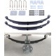 Trailer Leaf Spring Kit 3500lb Single Trailer Axle 4 Leaf Spring Kit with U-Bolt Kit & Single Trailer Axle Hanger Kit