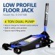 Floor Jack, 4 Ton Low Profile Floor Jack, Heavy-Duty Steel Racing Hydraulic Floor Car Jack with Dual Piston Quick Lift Pump, Floor Jack Lifting Range 4-21,quickjack Truck Jack