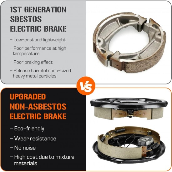 12 x 2 Electric Trailer Brake for 5,200lbs 6,000lbs 7,000lbs Left and Right, 4Pcs