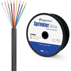 18/9 Solid Sprinkler Wire for up to 8 Valves System 150 Feet