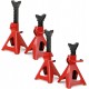 Stark 4-Pieces Automotive Jack Stand 6-Ton /12,000 LBS Capacity Extended Height Shop Auto Jack Stand - Red