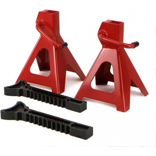 Stark 4-Pieces Automotive Jack Stand 6-Ton /12,000 LBS Capacity Extended Height Shop Auto Jack Stand - Red