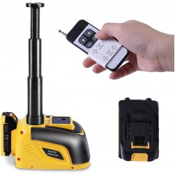 Electric Car Jack STANDTALL Hydraulic Cordless Remote Control 5 Ton 12V Automatic Electric Jack for Car Small Portable Tire Change Kit Emergency Repair Tyre Tools for SUV Sedans Vehicle MPV (Yellow)